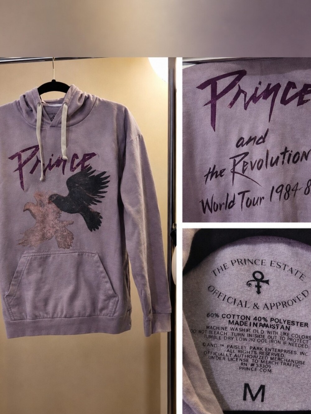 Prince & The Revolution 1984–85 Tour Hoodie • Official Estate Licensed!